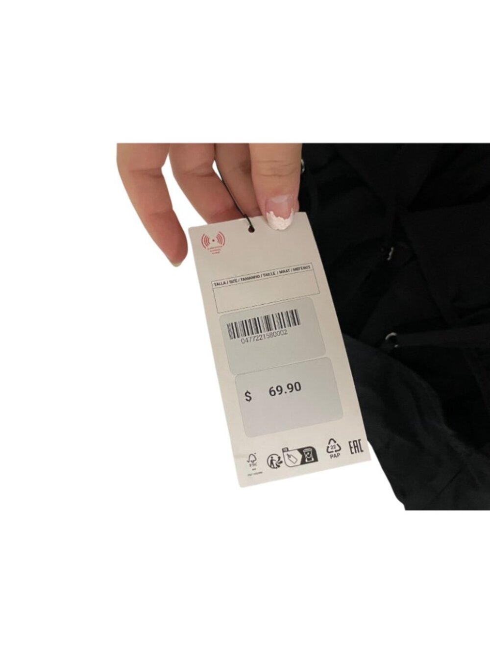 Zara Womens Sundress Dress S Black Cotton Tiered Midi Sleeveless 4772/215 NWT - Picture 6 of 13